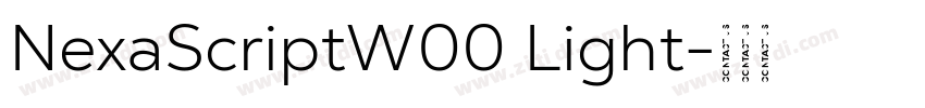 NexaScriptW00 Light字体转换